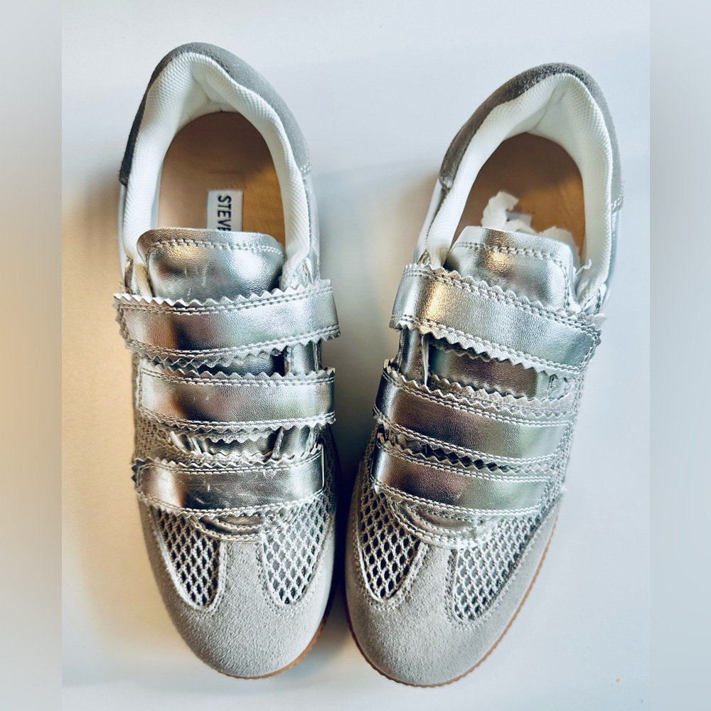 Silver Steve Madden Sneakers